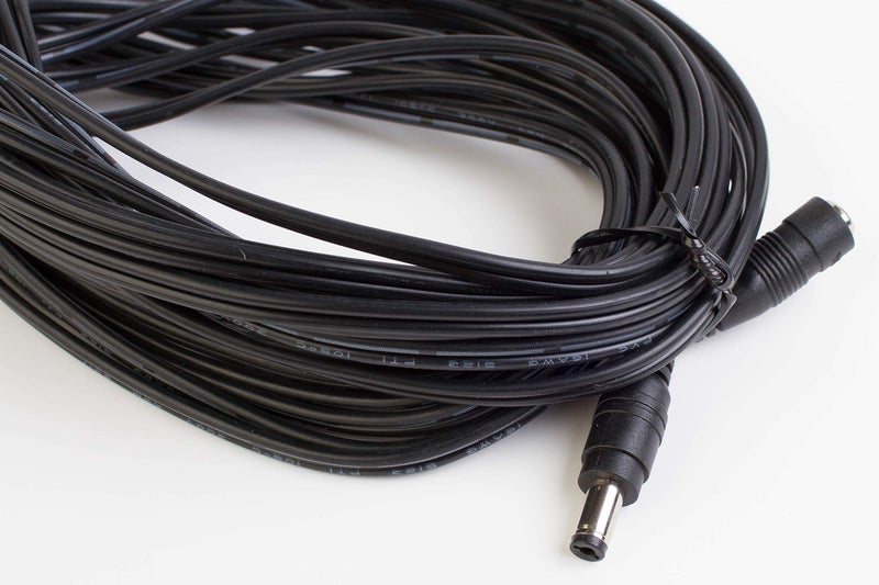 LEDUPDATES DC Plug Power Adapter Extension Cable 5.5MM X 2.1MM Plug, 16 AWG Heavy Duty Cable for 5v 12v 24v LED Strip Light, Home Security Camera Surveillance System, DVR and More (26ft) - Image 3